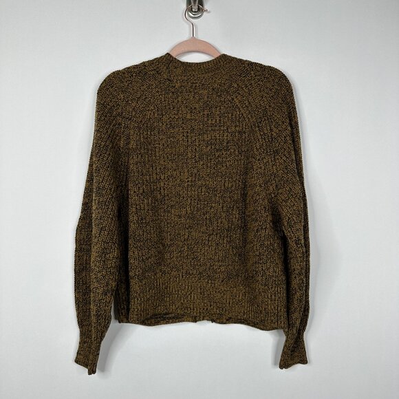 2/$30 a new day Chunky Knit V-Neck Cardigan Brown Marl Small #A0617 TRB3 - Picture 4 of 8